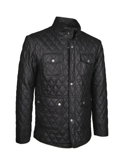 Lederjacke, Giorgio Capone, Lamm, schwarz, gesteppt — reduziert | Giorgio Capone Sale