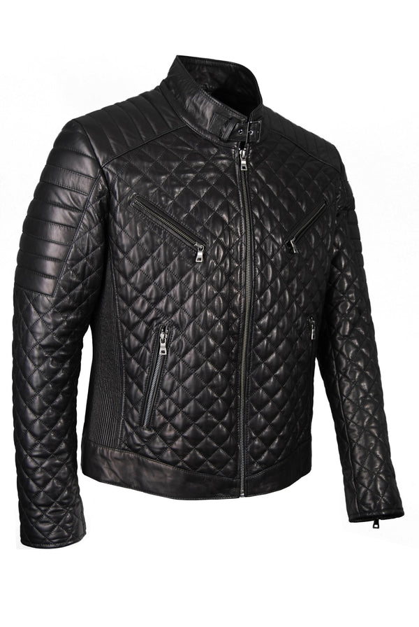 Lederjacke, Giorgio Capone, Lamm, schwarz