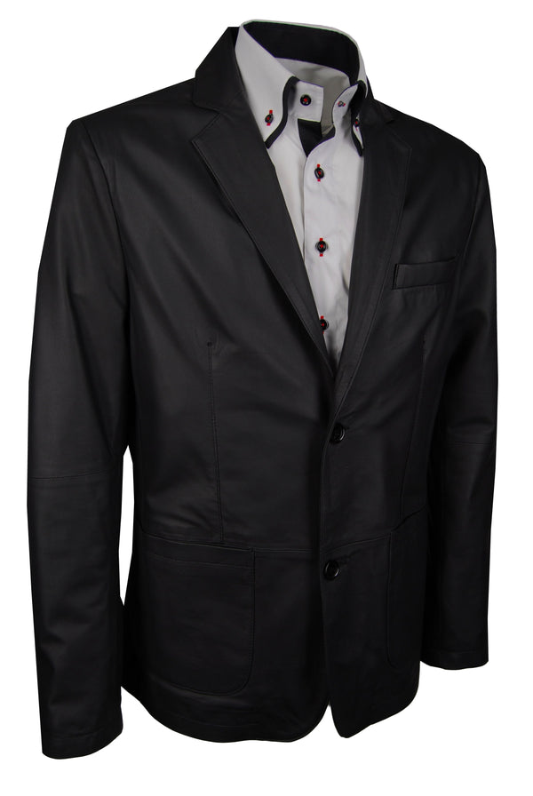 Lederjackett, Lamm, Schwarz