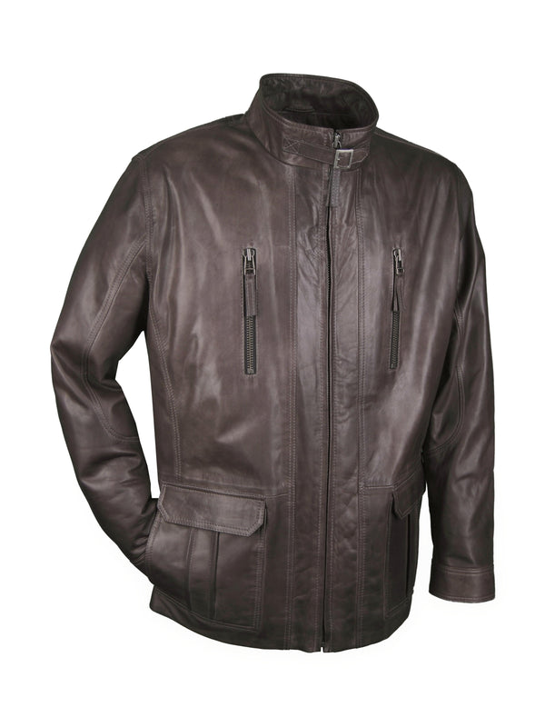 Lederjacke, Lamm, Classic-Anthrazit — Classic-Anthrazit | Giorgio Capone Premium Lederjacke