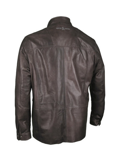 Lederjacke, Lamm, Classic-Anthrazit Rückansicht — Giorgio Capone Premium Herrenmode