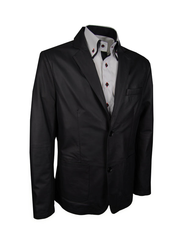Lederjackett, Lamm, Schwarz — Schwarz | Giorgio Capone Premium Lederjacke