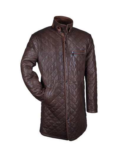 Ledermantel, Giorgio Capone, Lamm, braun - cognac — reduziert | Giorgio Capone Sale