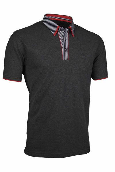 Premium Poloshirt, Giorgio Capone, anthrazit, Piqué, 100% Baumwolle