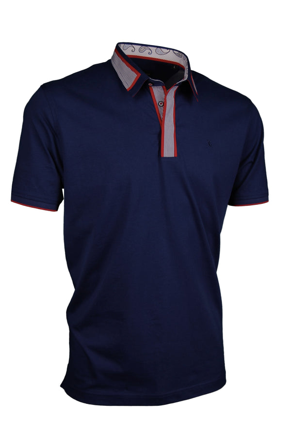 Premium Poloshirt, Giorgio Capone, navy, Jersey, 100% Baumwolle