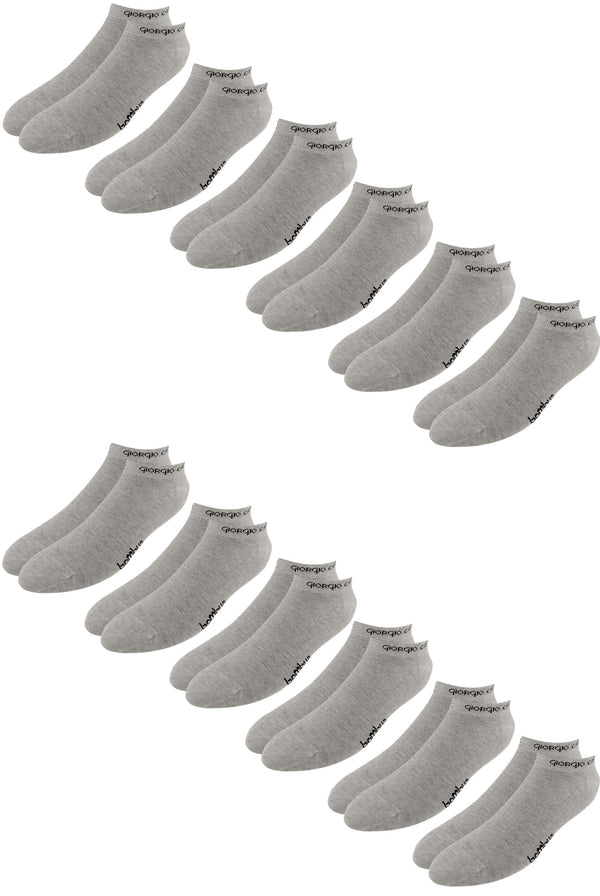 12er Pack Premium Sneaker Bambus-Socken, hellgrau.