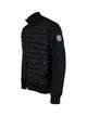 Premium Sweatjacke - eine Hybridjacke aus Strick und Stepp, dunkelblau — Ansicht 3 in dunkelblau